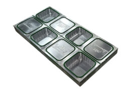 Custom Aluminum Vacuum Forming Mold for Hamburger Boxes with Teflon Coating
