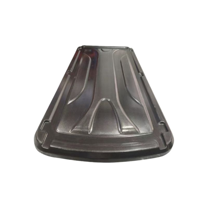 Stack of finished custom canopies securely packed and ready for shipping.